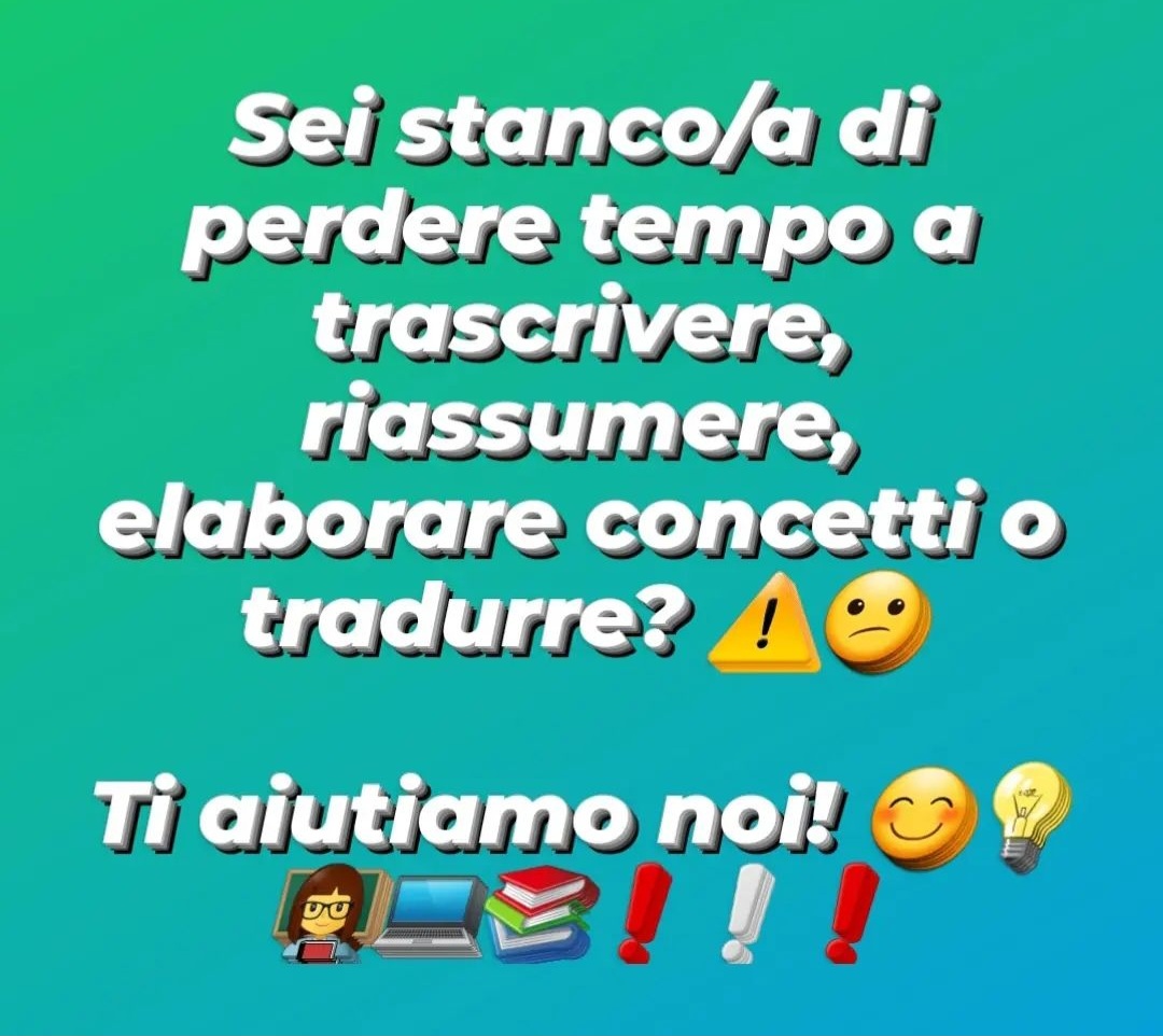 Sbobine riassunti mappe concettuali elaborati traduzioni aiuto tesi