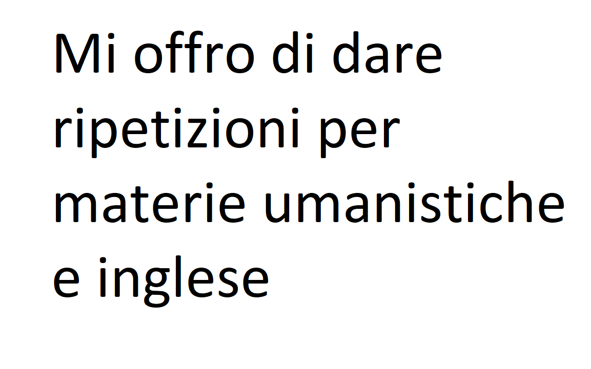 do ripetizioni di inglese e materie umanistiche