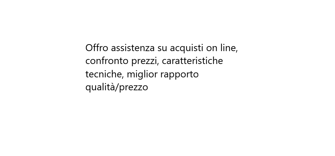 Assistenza acquisti online