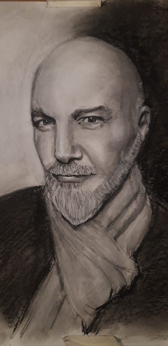 ritratto a carboncino su commissione